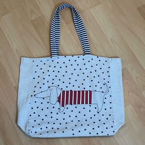 Cotton On Dachshund Graphic Tote Bag
